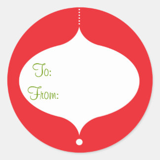 Retro Ornament Gift Stickers