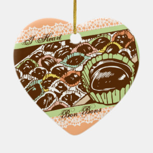 Retro ornament van Kerstmis van het chocolade bon