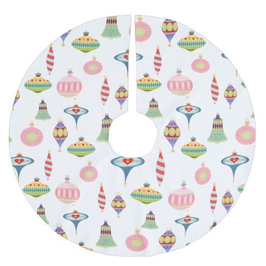 Retro-Ornamenten | Mid Century Modern Poly Kerstboom Rok (Voorkant)