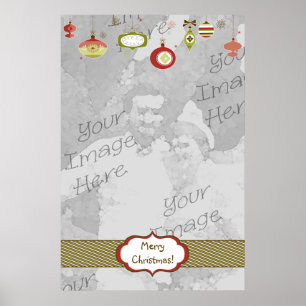 Retro Ornaments Photo Lijst Sjabloon Poster