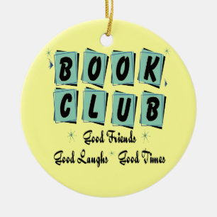 Rétro ornement de club de lecture - bons amis