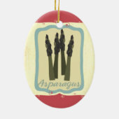 Rétro ornement de Noël d'asperge de nourriture de (Dos)