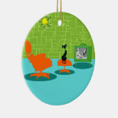 Rétro ornement de Noël de Kitty d'âge d'espace (Droite)