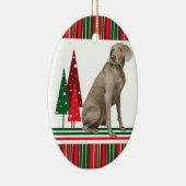 Rétro ornement de Noël de Weimaraner (Droite)