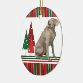 Rétro ornement de Noël de Weimaraner (Gauche)