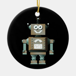 Rétro ornement de robot de jouet (DK)