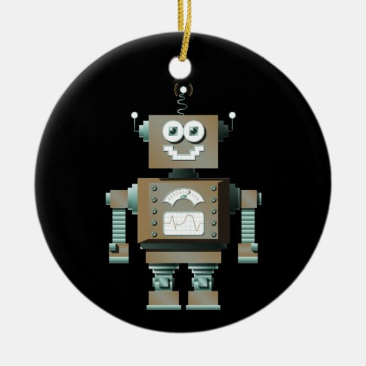Rétro ornement de robot de jouet (DK) (Devant)