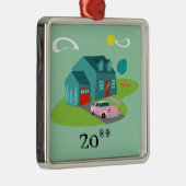 Rétro ornement suburbain de Noël de Chambre (Droite)