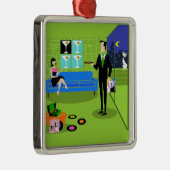 Rétro ornement urbain de Noël de couples de bande (Droite)