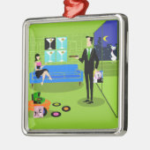 Rétro ornement urbain de Noël de couples de bande (Gauche)