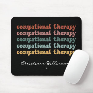Retro OT beroepstherapie voor schoolstudenten Muismat