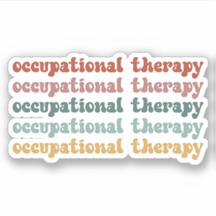 Retro OT beroepstherapie voor schoolstudenten Sticker