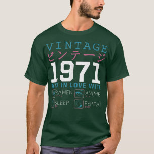 Retro Otaku Kanji  1971 Birthday Ramen Anim T-shirt