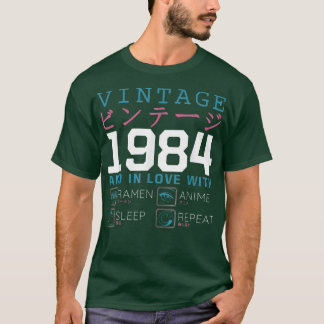 Retro Otaku Kanji 1984 Birthday Ramen Anim T-shirt