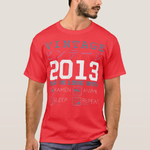 Retro Otaku Kanji 2013 Birthday Ramen Anim T-shirt