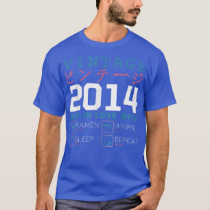 Retro Otaku Kanji 2014 Birthday Ramen Anim T-shirt