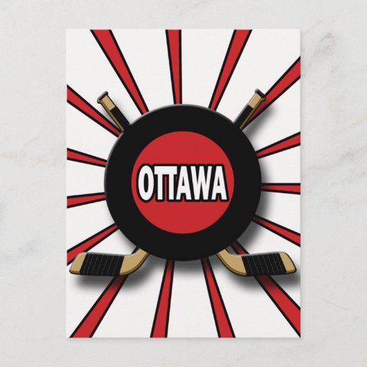 RETRO OTTAWA HOCKEY BRIEFKAART (Voorkant)