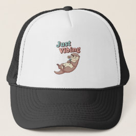 Retro Otter Easygoing Trucker Hat Pet