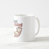 Retro Otter Just Vibing White Mug (Devant droit)