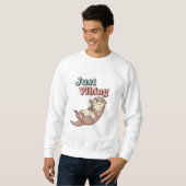 Retro Otter Relaxed Mood Men’s Sweatshirt (Devant entier)