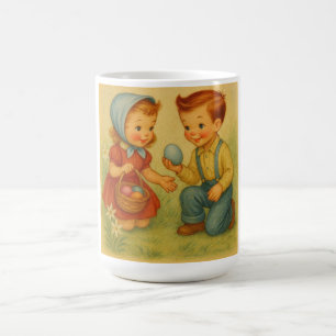 Retro/oud Easter eieren jacht uit de jaren 50 Koffiemok