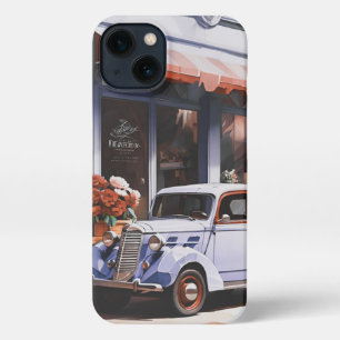Retro oude auto iPhone 13 Slim Fit Hoesje, Glanzen Hoesje