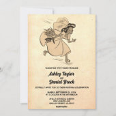 Retro Oude Bride 50s Rustic Wedding Kaart (Voorkant)