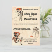 retro oude grappige 50s stripverhaal kaart (Staand voorkant)