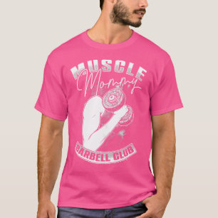 Retro Oude School Gym Musculum Mammie Barbell T-shirt