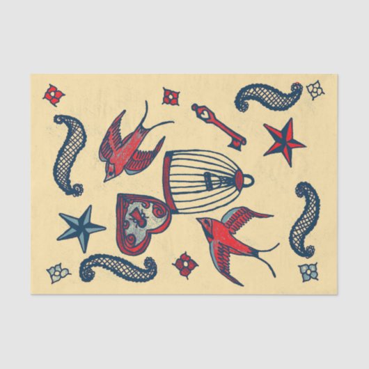 Retro oude school tissuepapier (Voorkant)