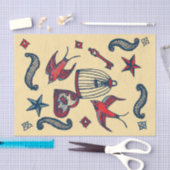 Retro oude school tissuepapier (Craft)