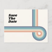  Retro oude stijl 70s sparen de Kaart van de Datum (Voorkant)