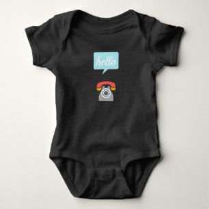 Retro Oude Stijl Vintage Hallo Wereld Schattig Kle Romper