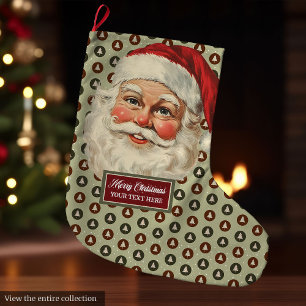 Retro Ouderwetse Kerstman Kerstkous Grote Kerstsok