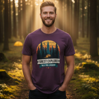 Retro Outdoor Bosverkenner Campingavontuur Tri-Blend Shirt