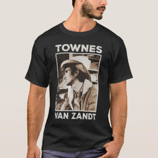 Retro Outlaw Townes Van Zandt Fan Art T-shirt