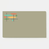 Retro Oval Dot Lines Post-it® Notes (Voorkant)