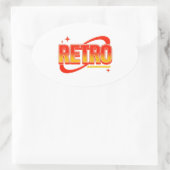 Retro. Ovale Sticker (Tas)