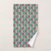 Retro-ovalen en halve cirkels bad handdoek (Handdoek)