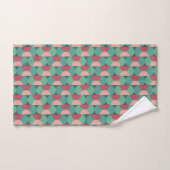 Retro-ovalen en halve cirkels bad handdoek (Handdoek)