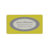 Retro Ovals Adresetiketten - Olijf Etiket (Voorkant)