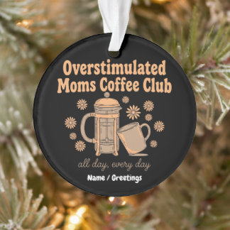 Retro Overstuurde Moeders Coffeclub Grafische Kuns Ornament