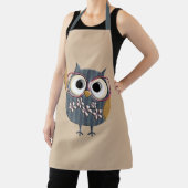 Retro  Owl Aangepaste naam aangepast iPod aan Schort (Insitu)