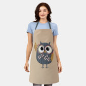 Retro  Owl Aangepaste naam aangepast iPod aan Schort (Gedragen)