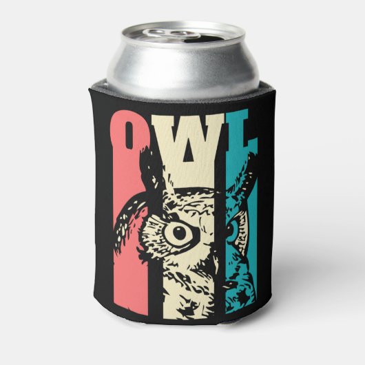 Retro Owl Blikjeskoeler (Blikje Achterkant)