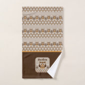 Retro Owl Conception de noeud (Serviette à main)
