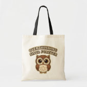 Retro Owl Deep Thoughts Canvas Tote Bag (Devant)