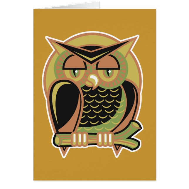 retro owl design (Voorkant)