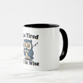 Retro Owl Exhausted Mood Color Inside Mug (Devant droit)