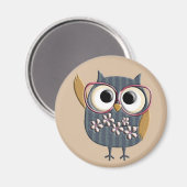 Retro Owl Magneet (Voorkant / Achterkant)
